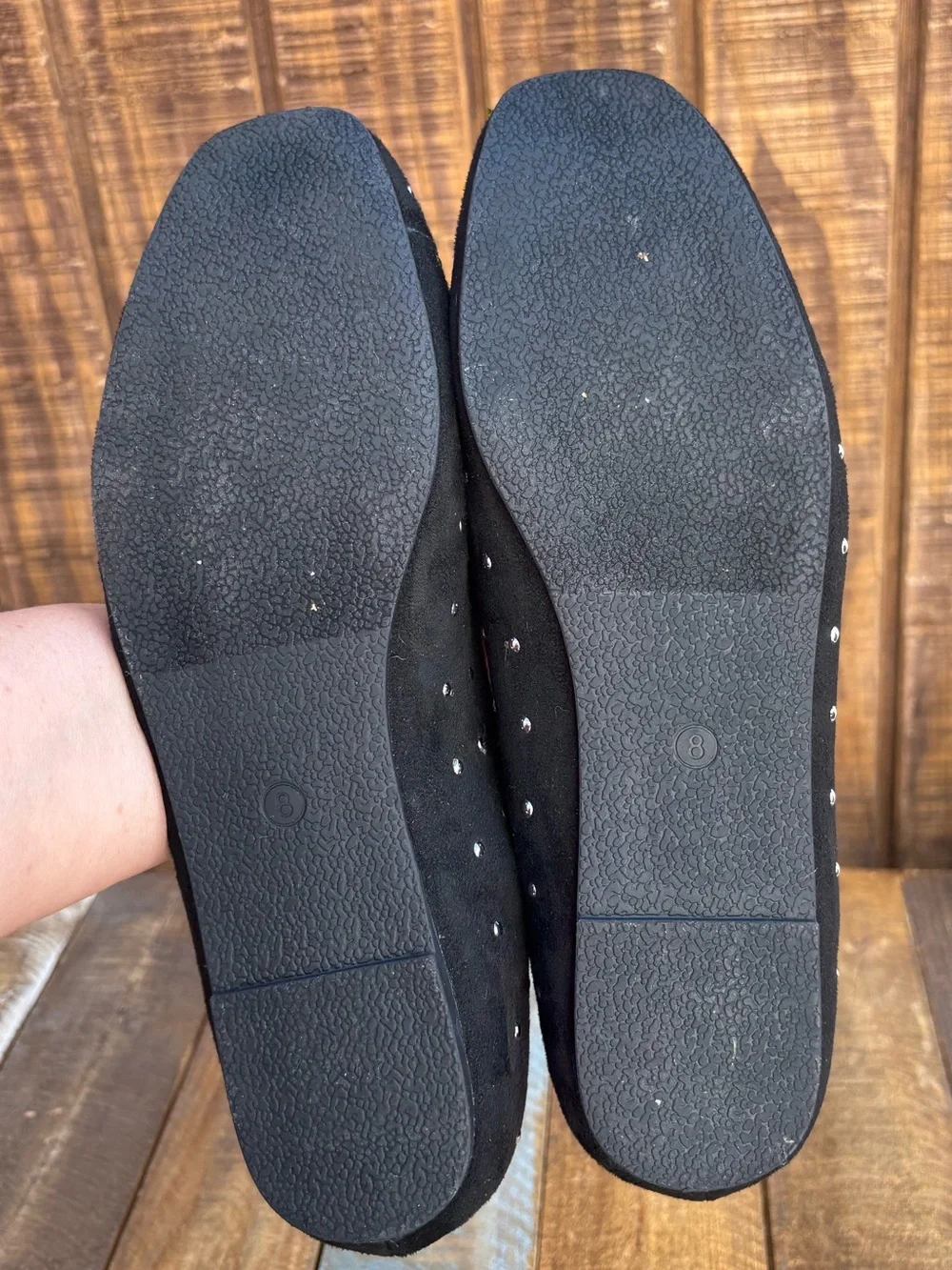Journee Carrie Black Maryjanes With Silver Button Polka Dots